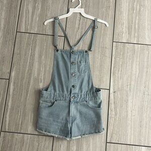 Forever 21 Denim Overall Shorts